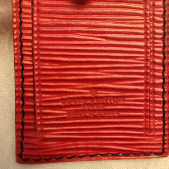 Louis Vuitton Red Epi Luggage Tag and Poignet - Picture 5 of 12